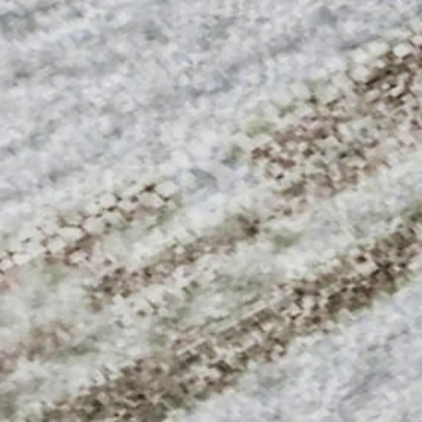 Sky Blue Gold And Taupe Striped Washable Area Rug With UV Protection Photo 3