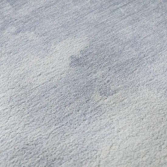 Sky Blue Gray And Silver Abstract Washable Area Rug With UV Protection Photo 9