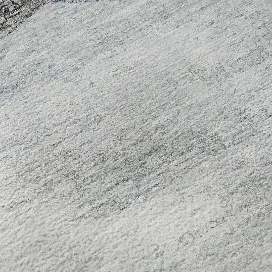 Sky Blue Gray And Silver Geometric Washable Area Rug With UV Protection Photo 9