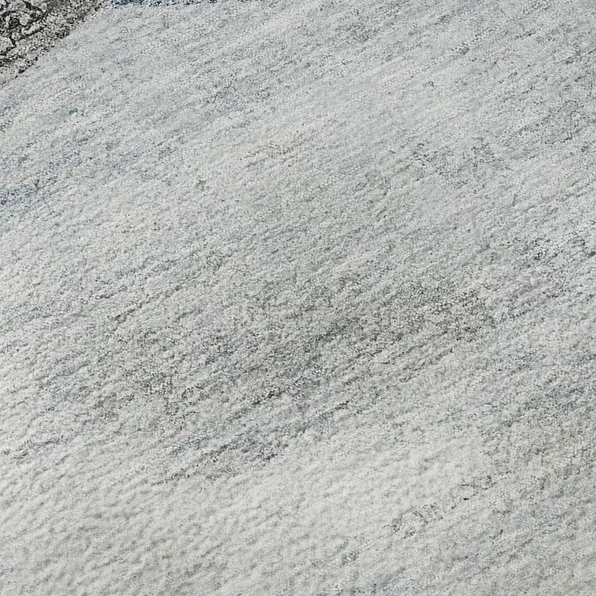 Sky Blue Gray And Silver Geometric Washable Area Rug With UV Protection Photo 9