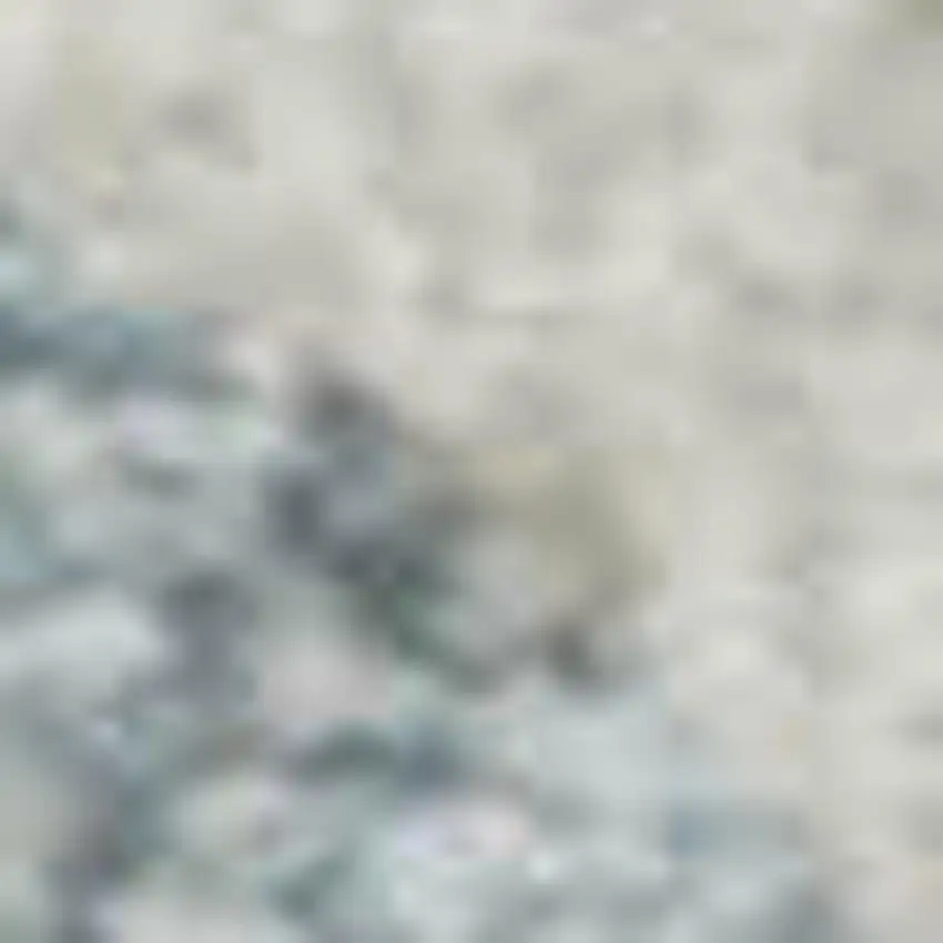 Sky Blue Ivory And Gray Abstract Geometric Washable Area Rug With UV Protection Photo 2