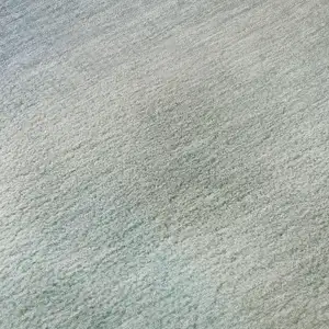 Photo of Sky Blue Peach And Lilac Striped Washable Area Rug With UV Protection