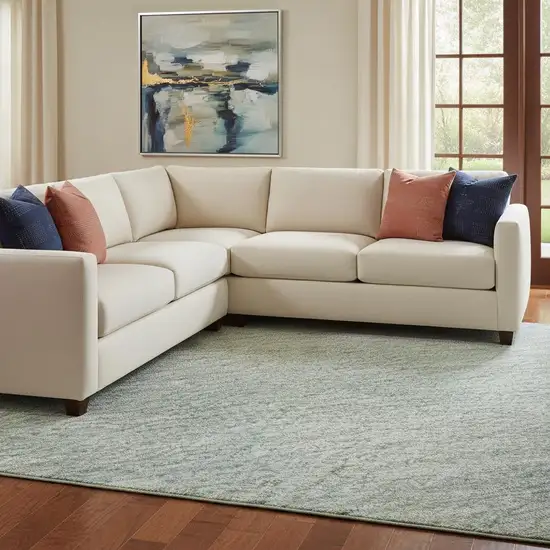 Sky Blue Peach And Lilac Striped Washable Area Rug With UV Protection Photo 2