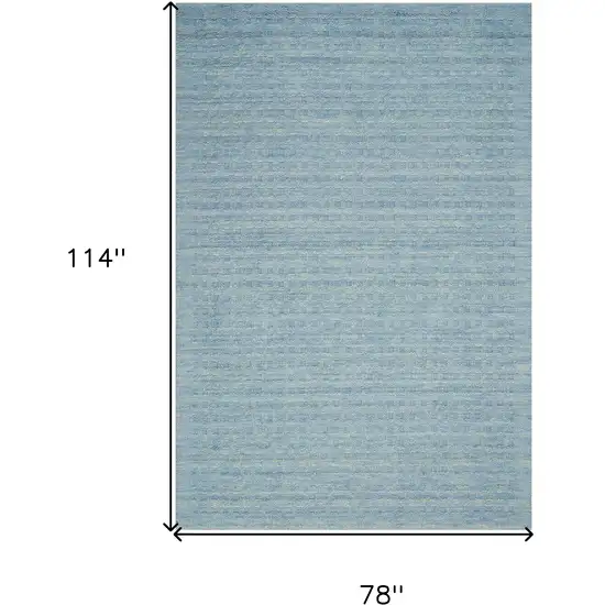 Sky Blue Wool Area Rug Photo 3
