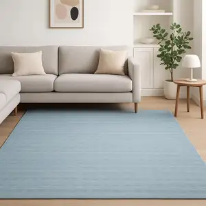 Photo of Sky Blue Wool Area Rug
