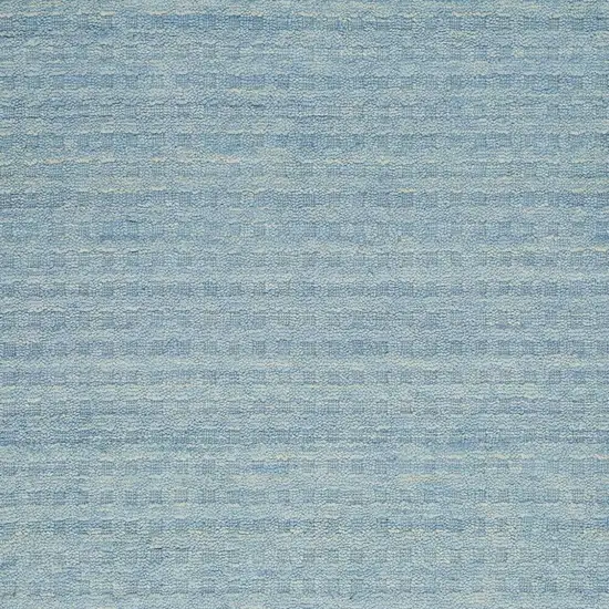 Sky Blue Wool Area Rug Photo 8