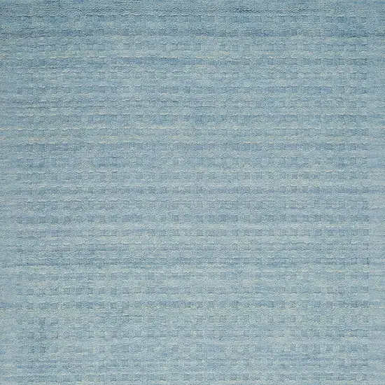 Sky Blue Wool Area Rug Photo 9