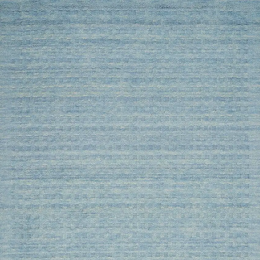Sky Blue Wool Area Rug Photo 9