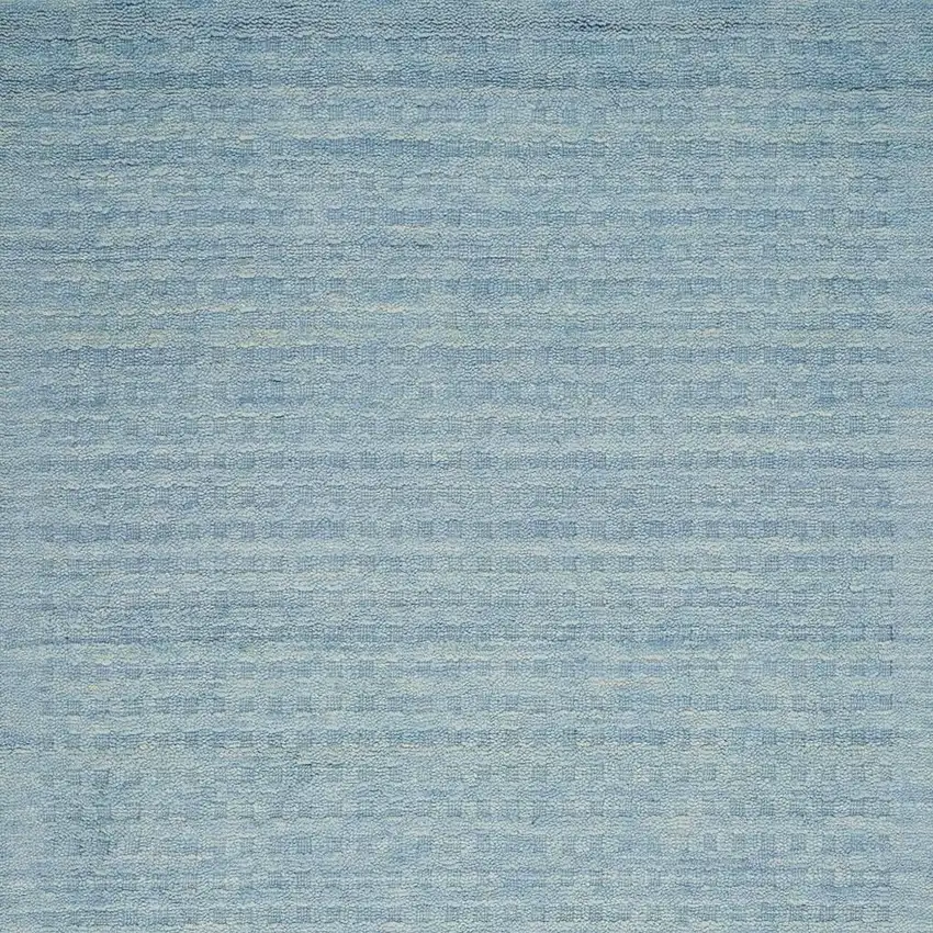 Sky Blue Wool Area Rug Photo 4