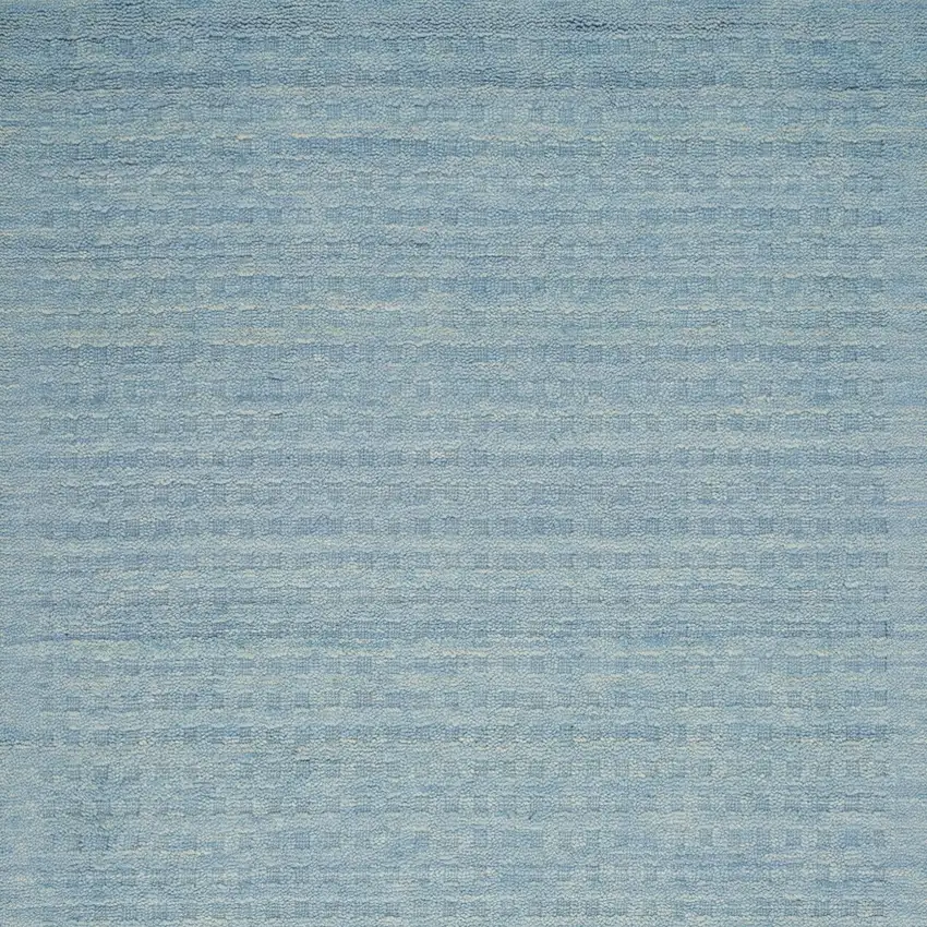 Sky Blue Wool Area Rug Photo 8