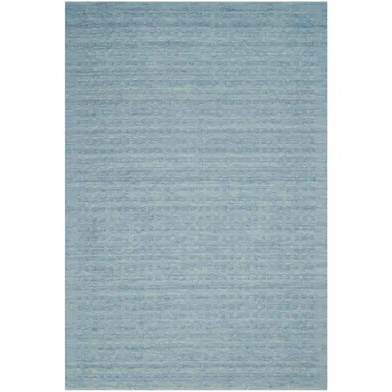 Sky Blue Wool Area Rug Photo 2