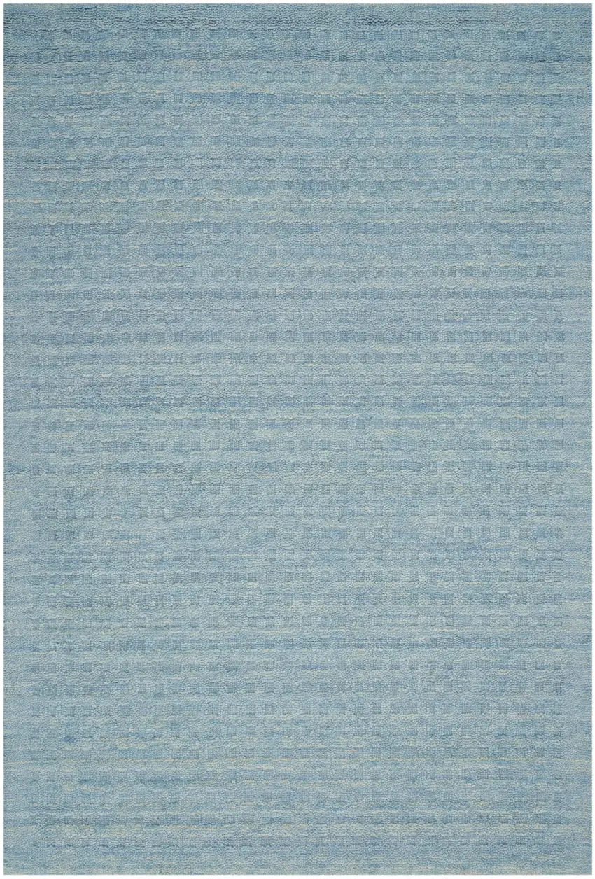 Sky Blue Wool Area Rug Photo 2