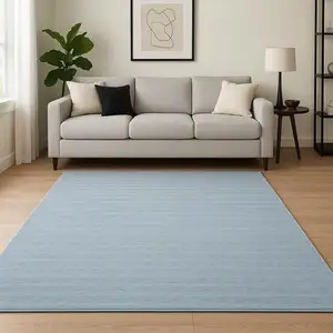 Photo of Sky Blue Wool Area Rug