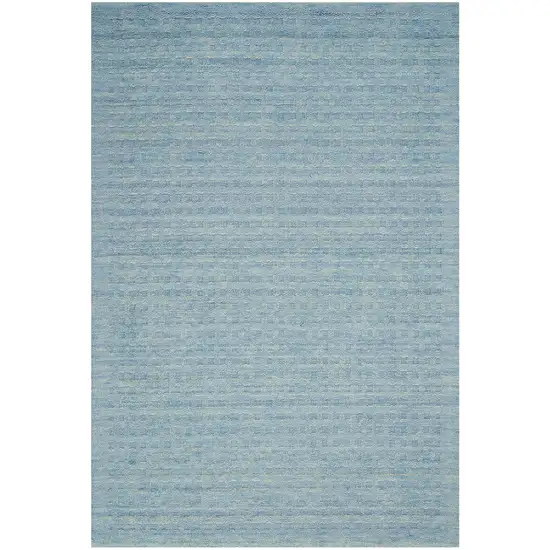 Sky Blue Wool Area Rug Photo 7