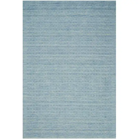 Sky Blue Wool Area Rug Photo 2