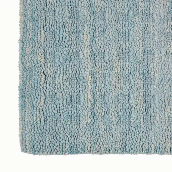 Sky Blue Wool Area Rug Photo 9