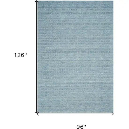 Sky Blue Wool Area Rug Photo 3
