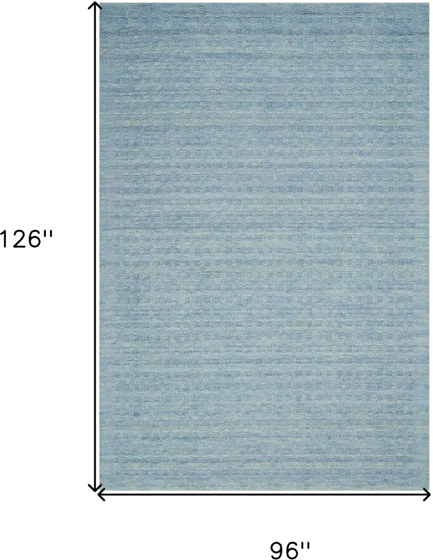 Sky Blue Wool Area Rug Photo 3