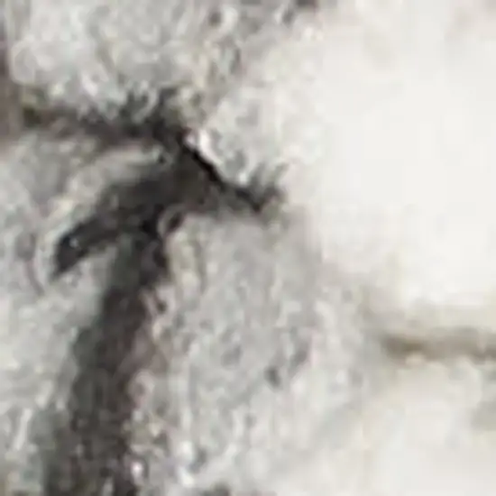 Slate Blue Abstract Area Rug With Fringe Photo 3