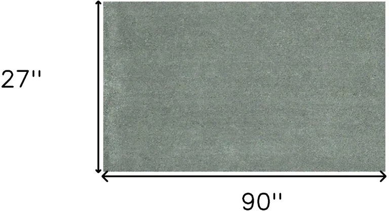 Slate Blue Indoor Shag Runner Rug Photo 5