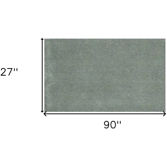 Slate Blue Indoor Shag Runner Rug Photo 5