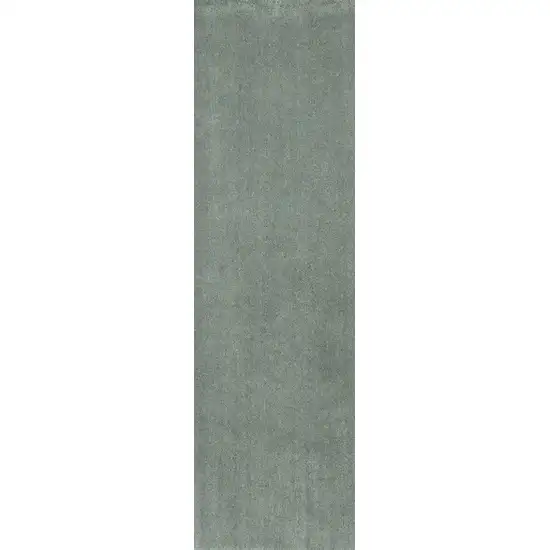 Slate Blue Indoor Shag Runner Rug Photo 1