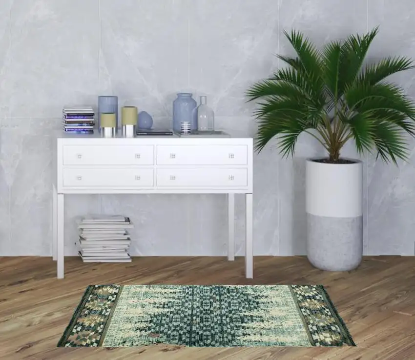 Slate Blue Machine Woven Pinegrove Lodge Indoor Area Rug Photo 6