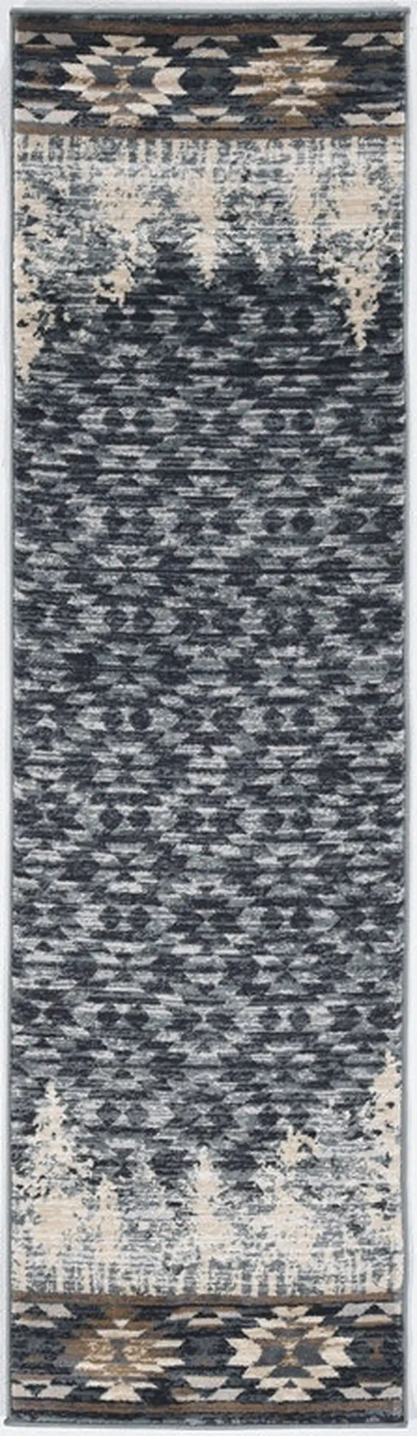 2' X 7' Slate Blue Polypropylene Runner Rug Photo 4