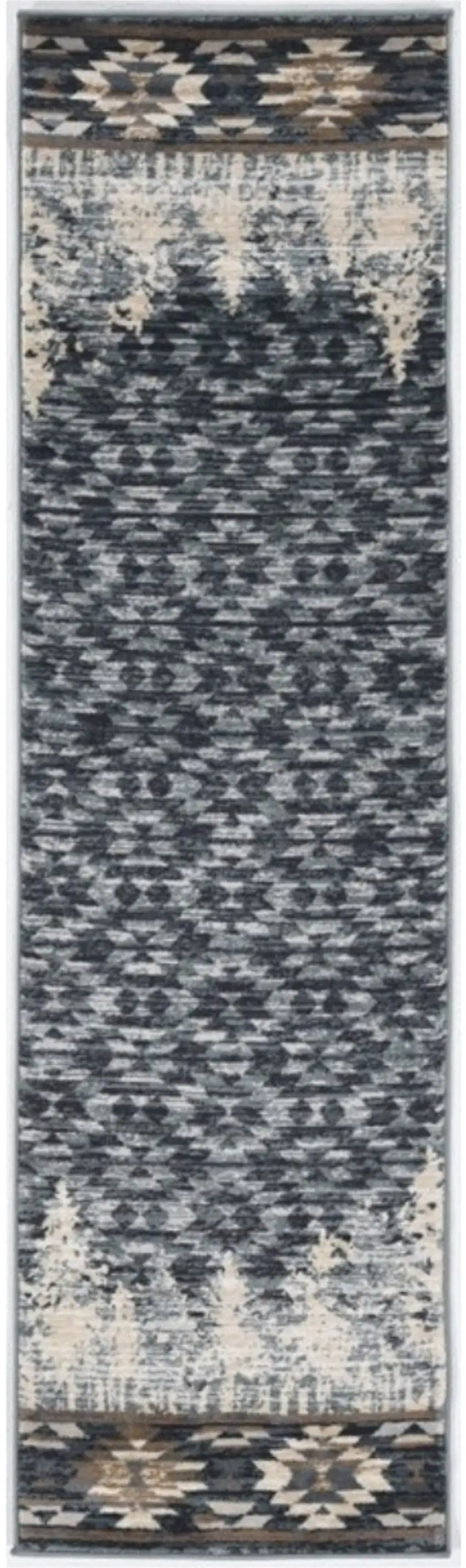 2' X 7' Slate Blue Polypropylene Runner Rug Photo 2