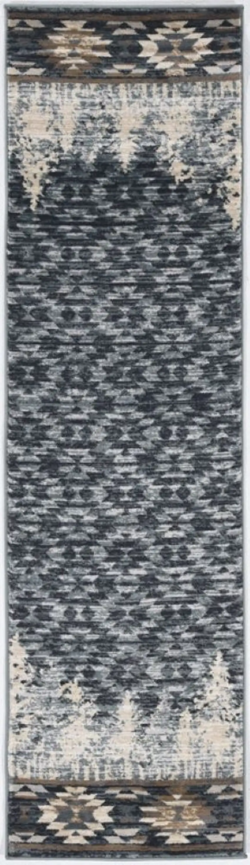 2' X 7' Slate Blue Polypropylene Runner Rug Photo 5