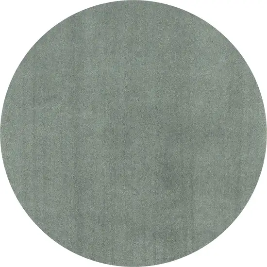 Slate Blue Round Indoor Shag Rug Photo 1