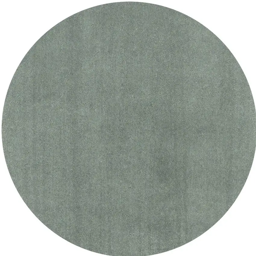 Slate Blue Round Indoor Shag Rug Photo 4