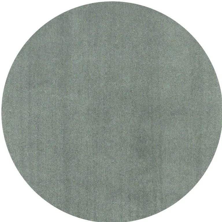 Slate Blue Round Indoor Shag Rug Photo 4