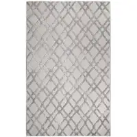 Photo of Slate Geometric Stain Resistant Non Skid Indoor Outdoor Area Rug