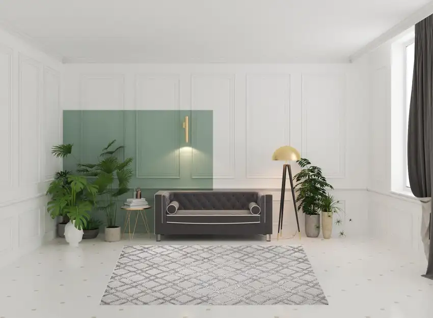 Slate Geometric Stain Resistant Non Skid Indoor Outdoor Area Rug Photo 2