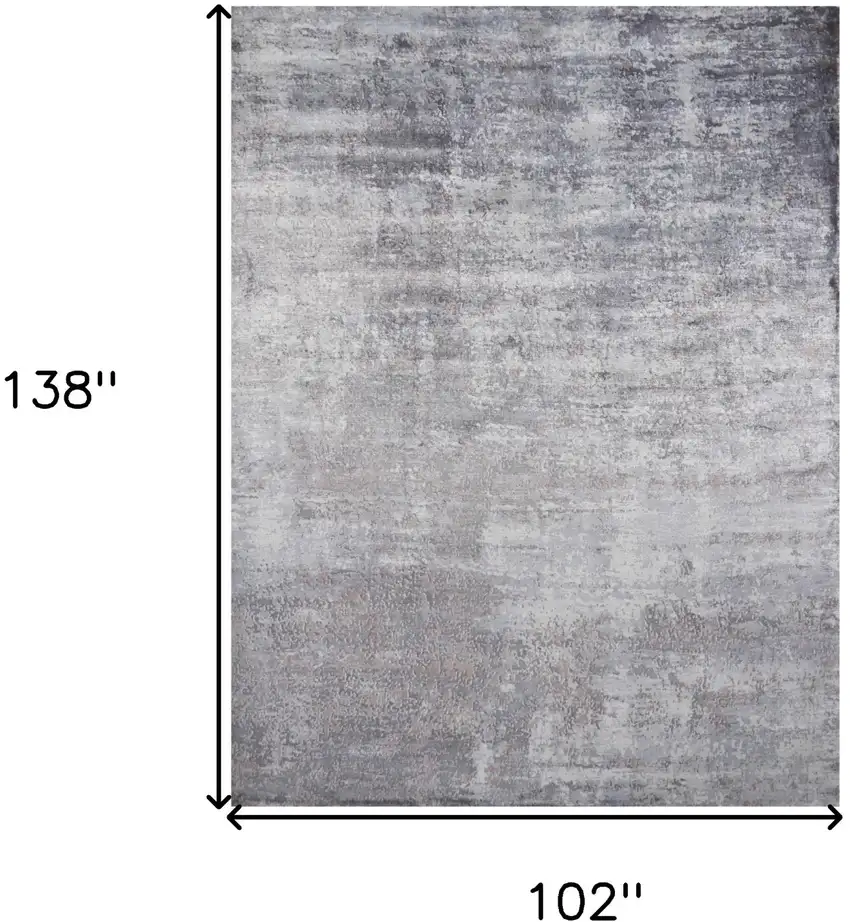 Gray Abstract Hand Loomed Area Rug Photo 3