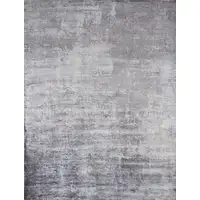 Photo of Slate Grey Hand Loomed Abstract Brushstroke Indoor Area Rug