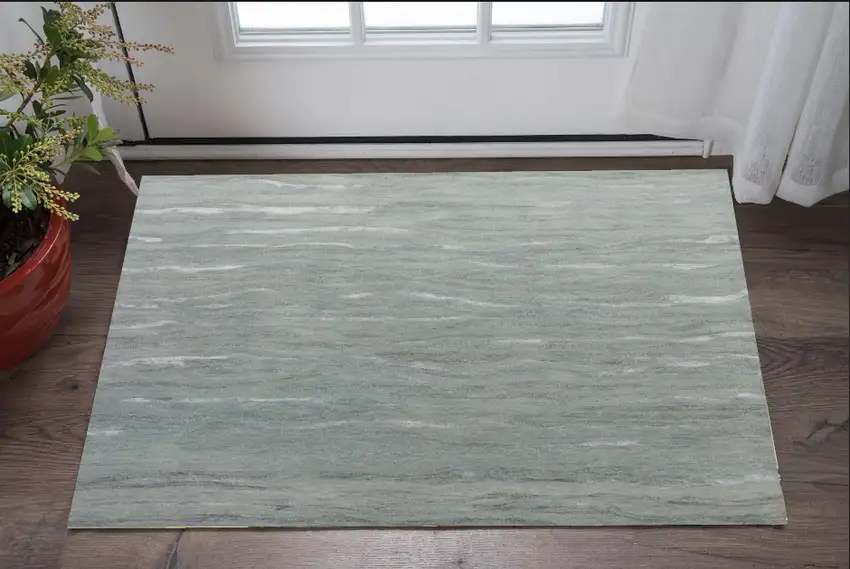 3'X5' Slate Grey Hand Tufted Abstract Indoor Area Rug Photo 2