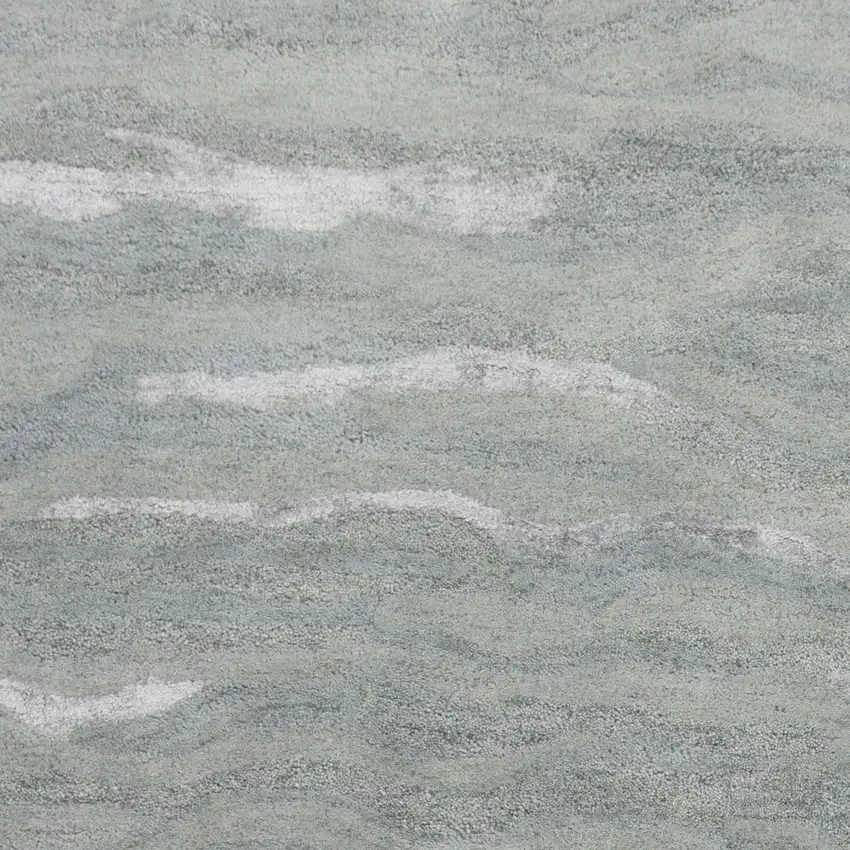 Slate Grey Hand Tufted Abstract Indoor Area Rug Photo 1