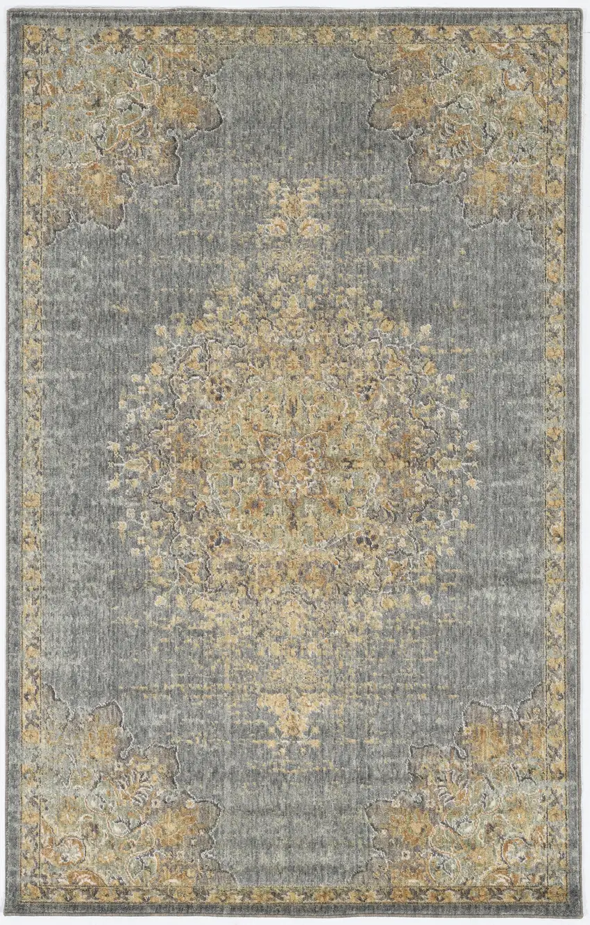Slate Grey Wool Rug Photo 1