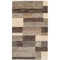 Photo of Slate Patchwork Power Loom Stain Resistant Area Rug