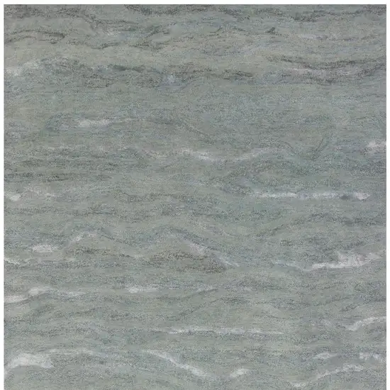 Slate Gray And Ivory Wool Abstract Hand Tufted Area Rug Photo 5