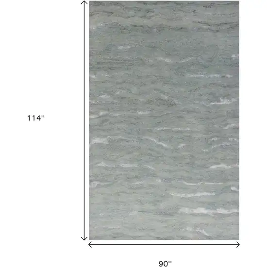 Slate Gray And Ivory Wool Abstract Hand Tufted Area Rug Photo 3