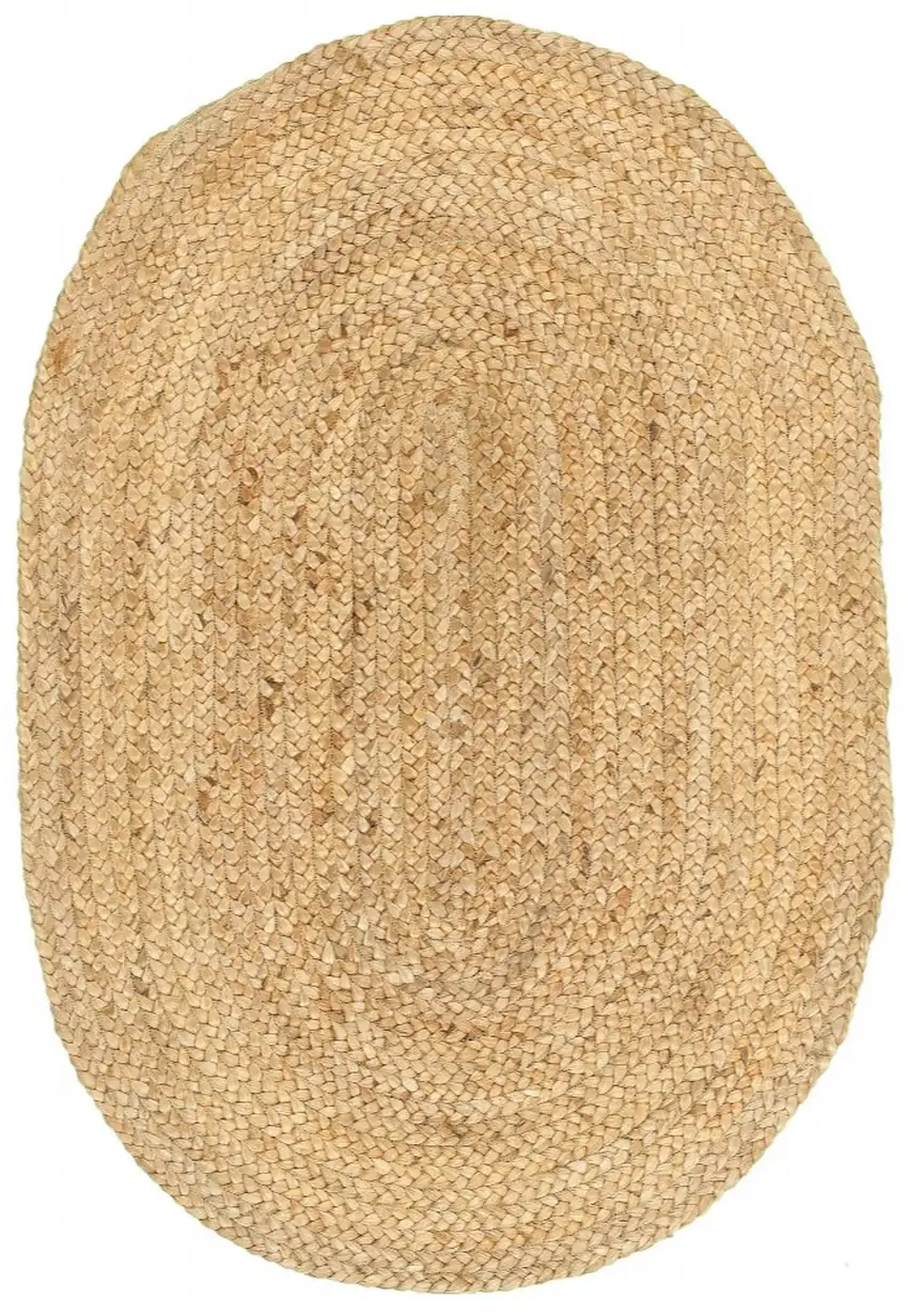 Soft Beige Braided Scatter Rug Photo 3