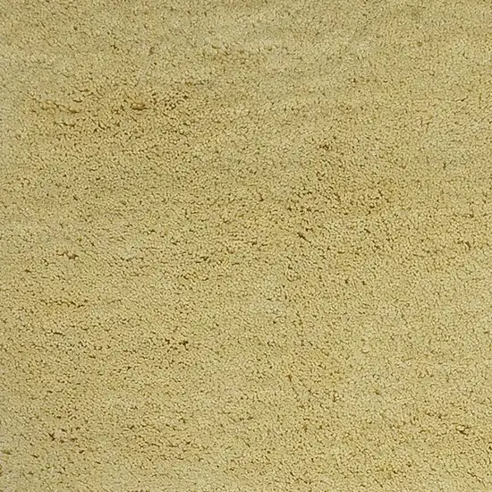 Solid Color Canary Yellow Shag Area Rug Photo 2