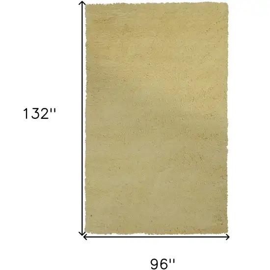 Solid Color Canary Yellow Shag Area Rug Photo 7