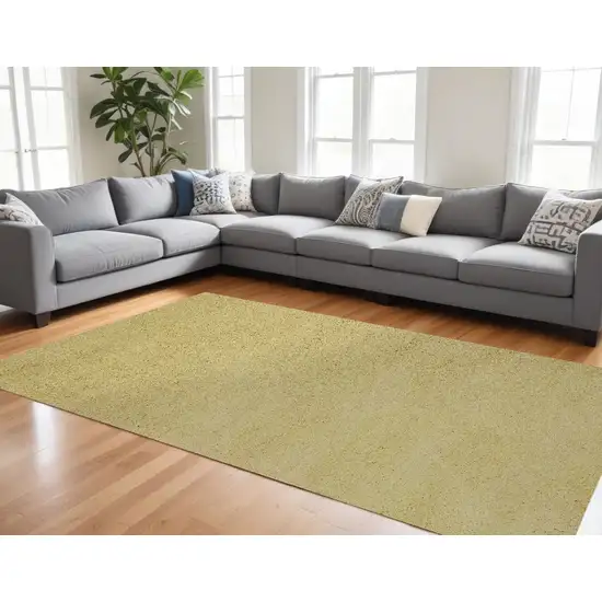 Yellow Hand Woven Area Rug Photo 1