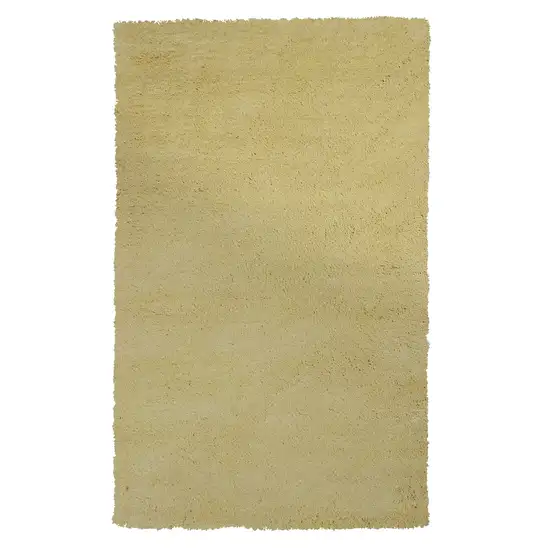 Solid Color Canary Yellow Shag Area Rug Photo 1