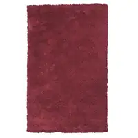 Photo of Solid Red Shag Area Rug
