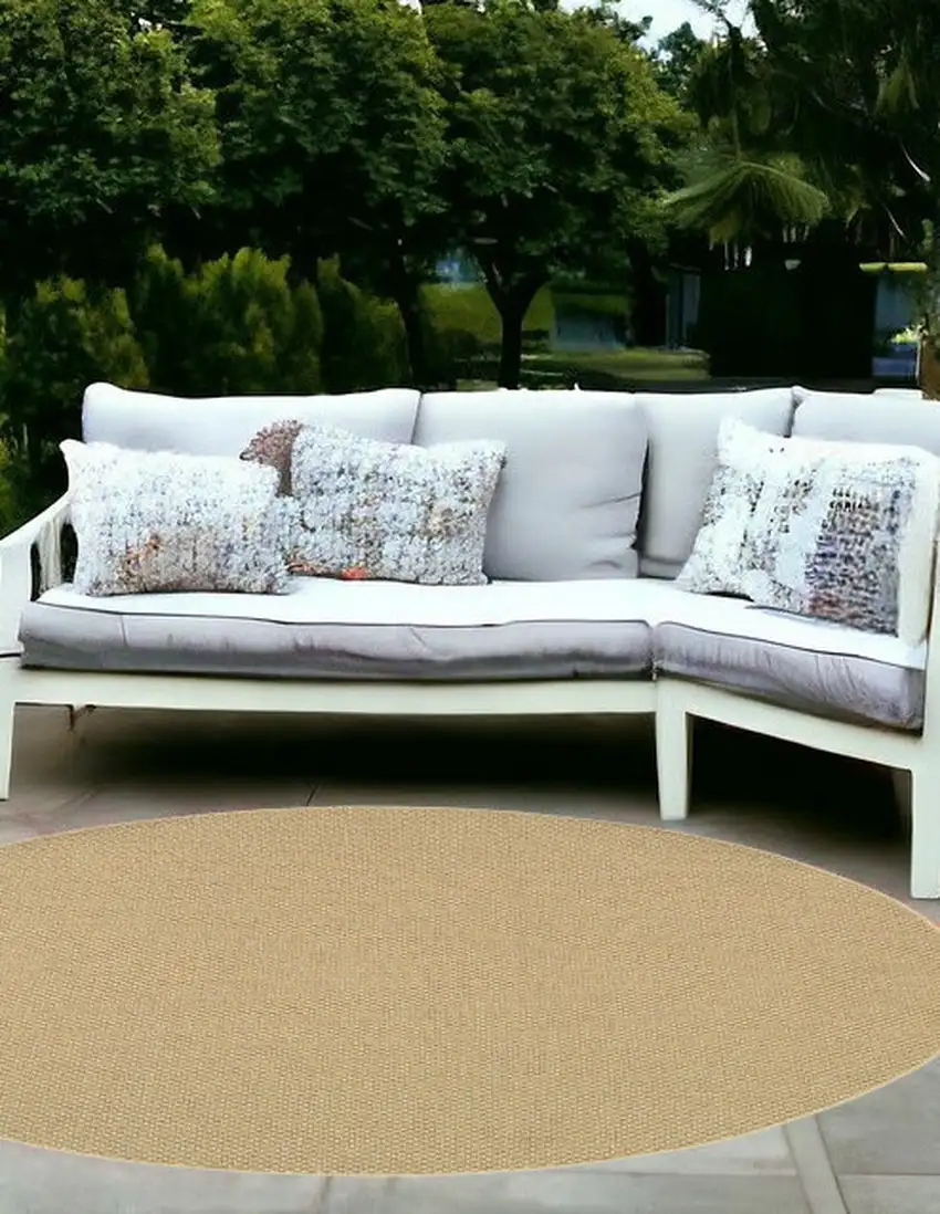 Beige Indoor Outdoor Area Rug Photo 2